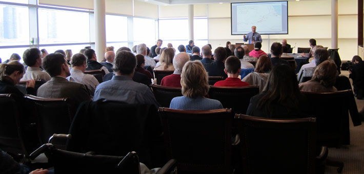 Audience at the Chicago carp meeting on May 23, 2011. Photo by USFWS.